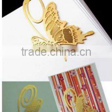 A Clover (lucky Grass), the Maple Leaves, Butterflies, Mini Cute Beautiful Metal Bookmark photo-2