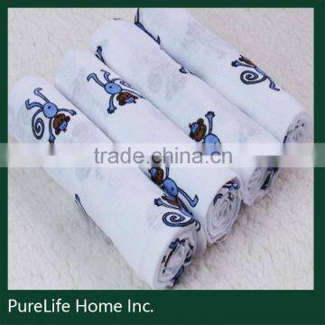 SZPLH China Factory Custom Printed Muslin Swaddle Baby Blanket