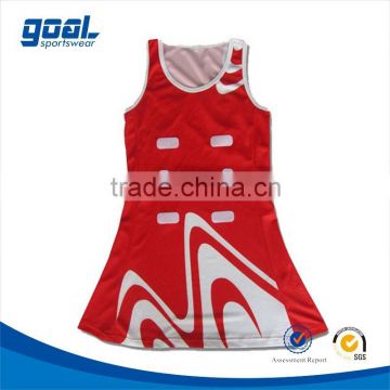 2015 good quality polyester sports sublimated netball skirts