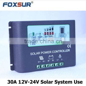 30A PWM Solar Panel Charge Controller 12V-24V LED Indicate the Batttery Capacity Off Grid PV Controller Solar Aluminum Housing photo-2