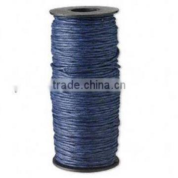 Wax cord Jewelry making supplies-2 mm blue color wax cord reel wheel for jewelry DIY making and craft supplies