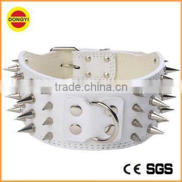 Wholesale white fashion spiked dog pet collar factory