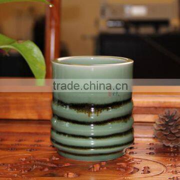 Longquan Celadon Hand - Plums Glazed Stippling Bamboo Pen photo-3