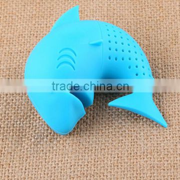 2015 New Product Fish Shape Full Silicone Unique Mesh Tea Infuser