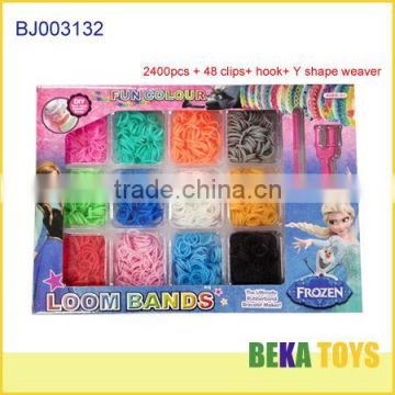 Best Chrismas gift for kids fun frozen rubber band bracelet diy crazy loom band kit