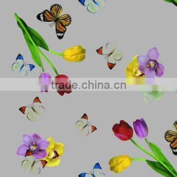 table linens for weddings with non-woven / flannel backing (golden / silver grounding) YH-2260F