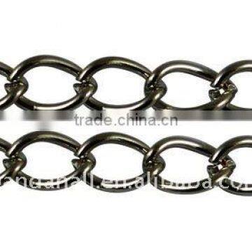 Black Iron Twist Curb Chain for Jewelry Making, Lead Free & Nickel Free