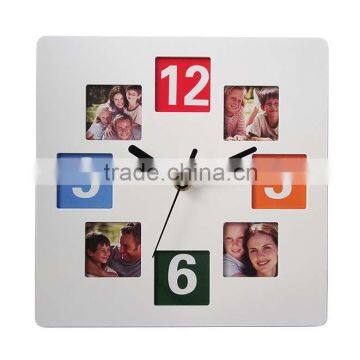 2015 Cute colorful photo frame wall clock