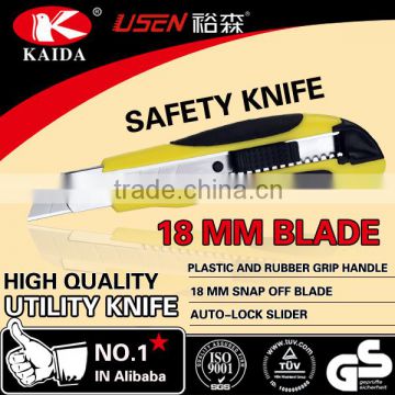 Stationery 18 mm Snap Off Blade Plastic with rubber grip handle Utility Knife