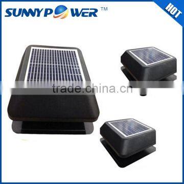 12 watt Square With battery solar attic fan and attic exhaust fan