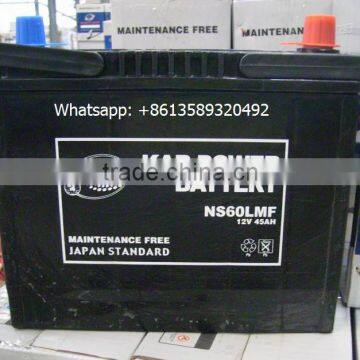 12V55D23 Japan Standard Maintenance Free MF Auto Car Battery