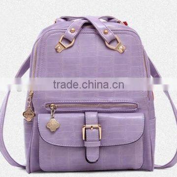 Korean design backpack macarons color backpack leather school backpack