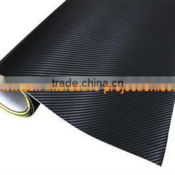 Best price great promotion 3D carbon fiber vinyl film with air drain matte black pvc film