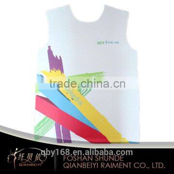 Printing sleeveless sport burnout tank top
