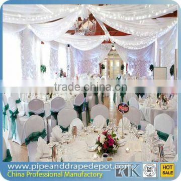 Ceiling decoration for parties with colorful drapery