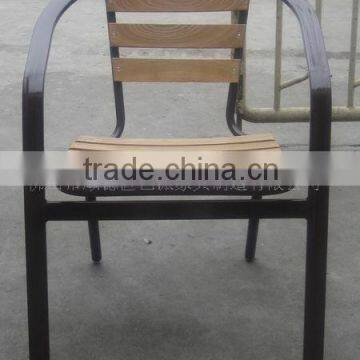 stackable aluminum wooden bar chairs YC008