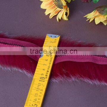 Natural Colored Fox Fur Strips / Blue Fox Trimming For Hoods And Collars photo-5