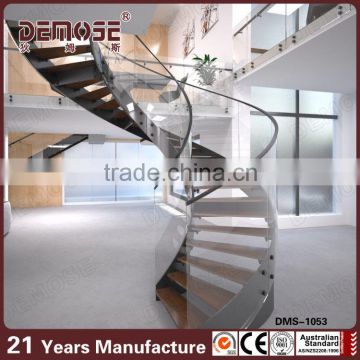 removable stair handrail floating spiral stair kits