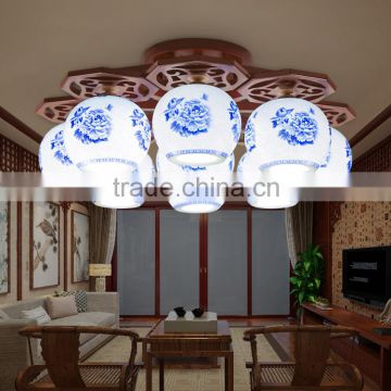 Jingdezhen blue and white porcelain celling home decoration light