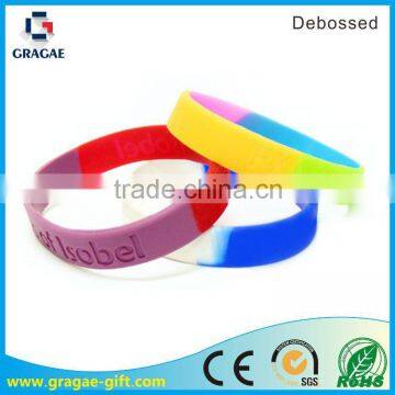 Customized Painted debossed silicone bands