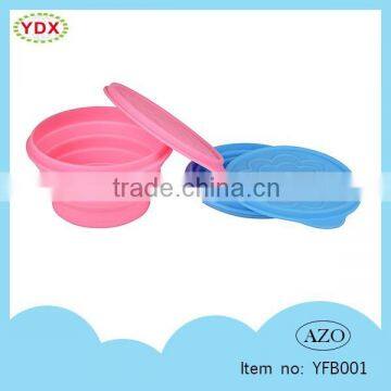 Hot selling soft multifunctional travel bowl silicone foldable bowl