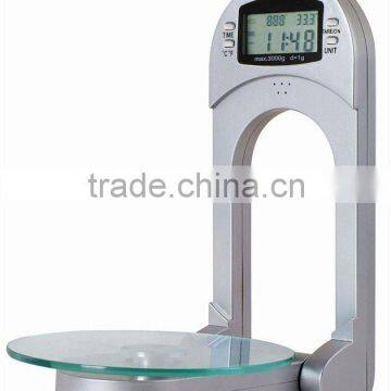 Wall Mounted Electronic Kitchen Scale with Timer