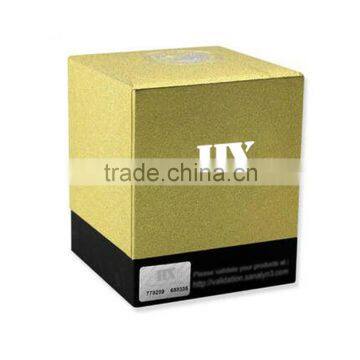 Flip open type custom gold blocking printing hard paper cardboard luxury jewellery gift box