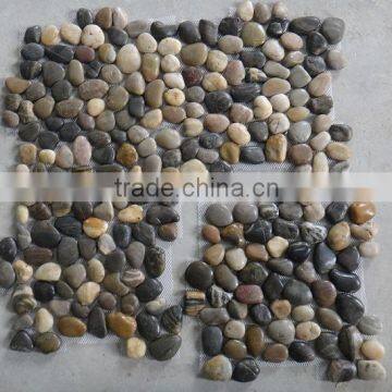 Mix colour garden pebble stone decoration floor tiles