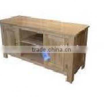 Wooden TV stand with 2 door