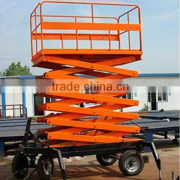 mobile scissor hydraulic lift high building cleaning equipment