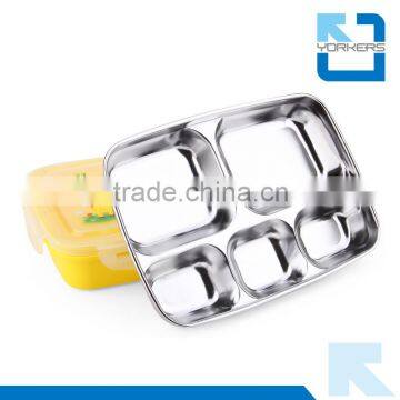 5 Compartment Stainless Steel Hot Bento Lunch Box