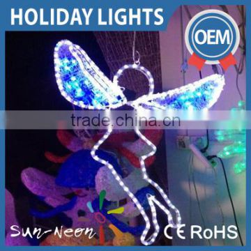 central park motif lighting 2d festival decoration artificial LED 2D sculpture fairy angel christmas