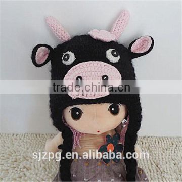 Baby children pig pattern hat handmade crochet caps & hats wholesale