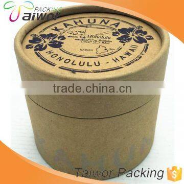 Good quality Craft round paper box & kraft paper round tea box