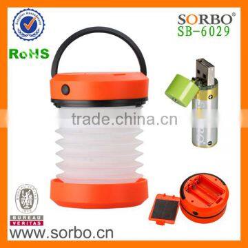 Mini Foldable Ultra Brightness LED Camping Light with Portable Outdoor Hanging Lantern