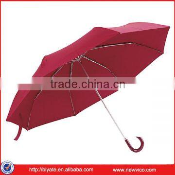 Factory Price Pongee Manual Open 3 Section Umbrella