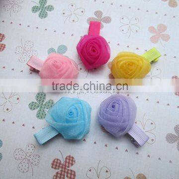 JP8155 New design lace rose flower kids fashion hair accessories 2015