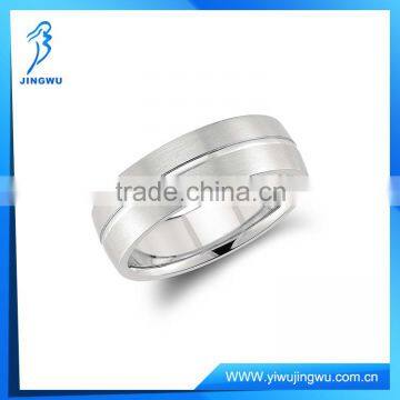 New Design Single Wedding 925 Sterling Silver Ring Plated Platinum