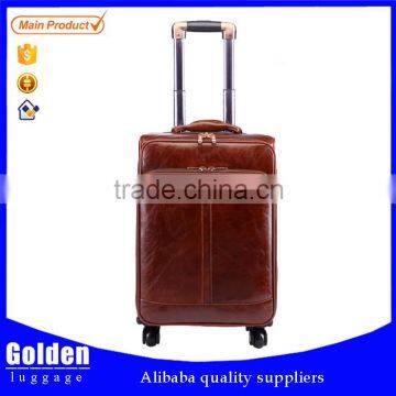 luggage manufacturer leather travel suitcase China wholesale PU luggage bag