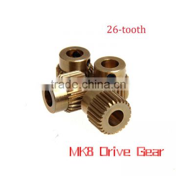 3D printer I3 accessories 26 tooth Extruder Filament Drive Gear for MK8 Makerbot printers