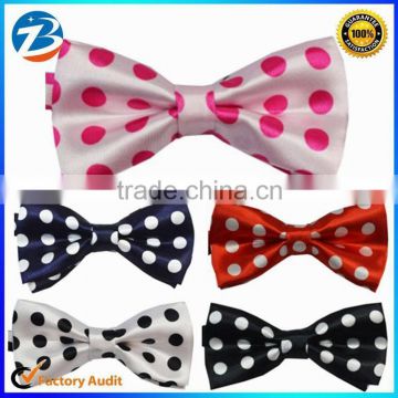 Fashion Polka Dot Printed Silk Fabric Mens Bowties