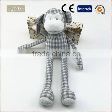 I-Green Toy Series-Fashional Style Cute Printcloth Bear Wearing Bow Tie Linen Sitting Monkey photo-2