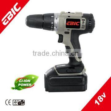 EBIC hot selling china high quality power tool dc motor for variable speed 18v Li-ion cordless drill ,10mm capacity useful home