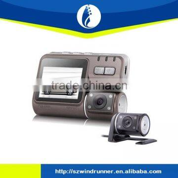 Dual Lens Car dvr Camera Two Lens Vehicle DVR Dash driver recorder hd car dvr camera