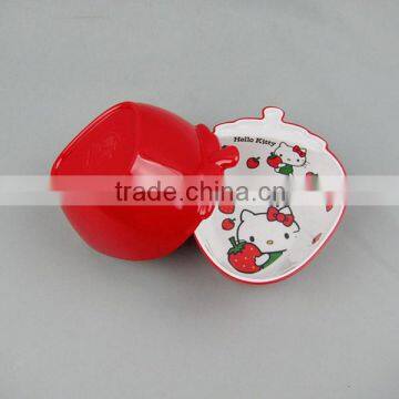 Melamine high quality plastic strawberry shaped bowls