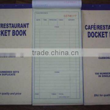 Carbonless Invoices Restaurant Docket Guest check book