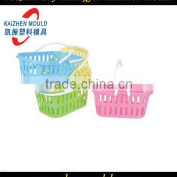 Taizhou plastic injection portable basket mold,plastic hand basket mold