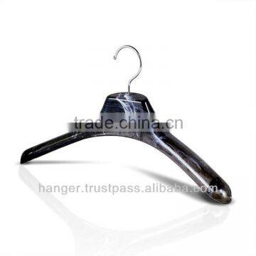 Plastic Black Marbled Luxury Jacket Hanger for Bedroom Furniture