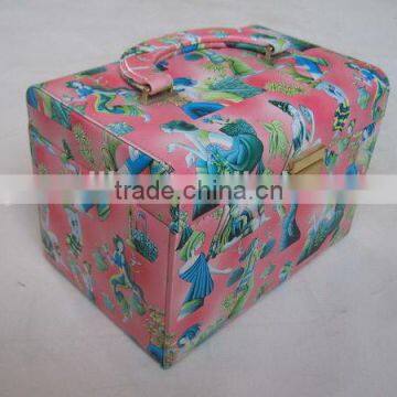 Design hot-sale boreal portable jewelry box with mirror