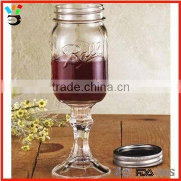 customized high quality wholesale ball glass mason jar for wine